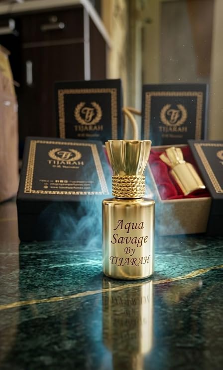 Tijarah Aqua Savage Roll-on Attar, Non-Alcoholic, Long Lasting, 12ml