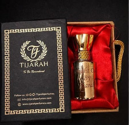 Tijarah Knight Oud Attar - Unisex - Long Lasting Non-Alcoholic Roll on Attar (12ml)