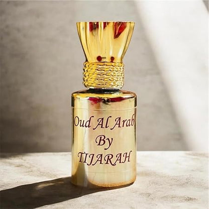 TIJARAH Oud Al Arab Attar, Non-Alcoholic Roll-On Perfume Oil, Long Lasting (12ml)