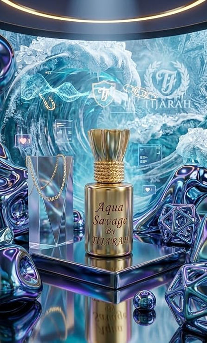 Tijarah Aqua Savage Roll-on Attar, Long Lasting, Non-Alcoholic, 6ml